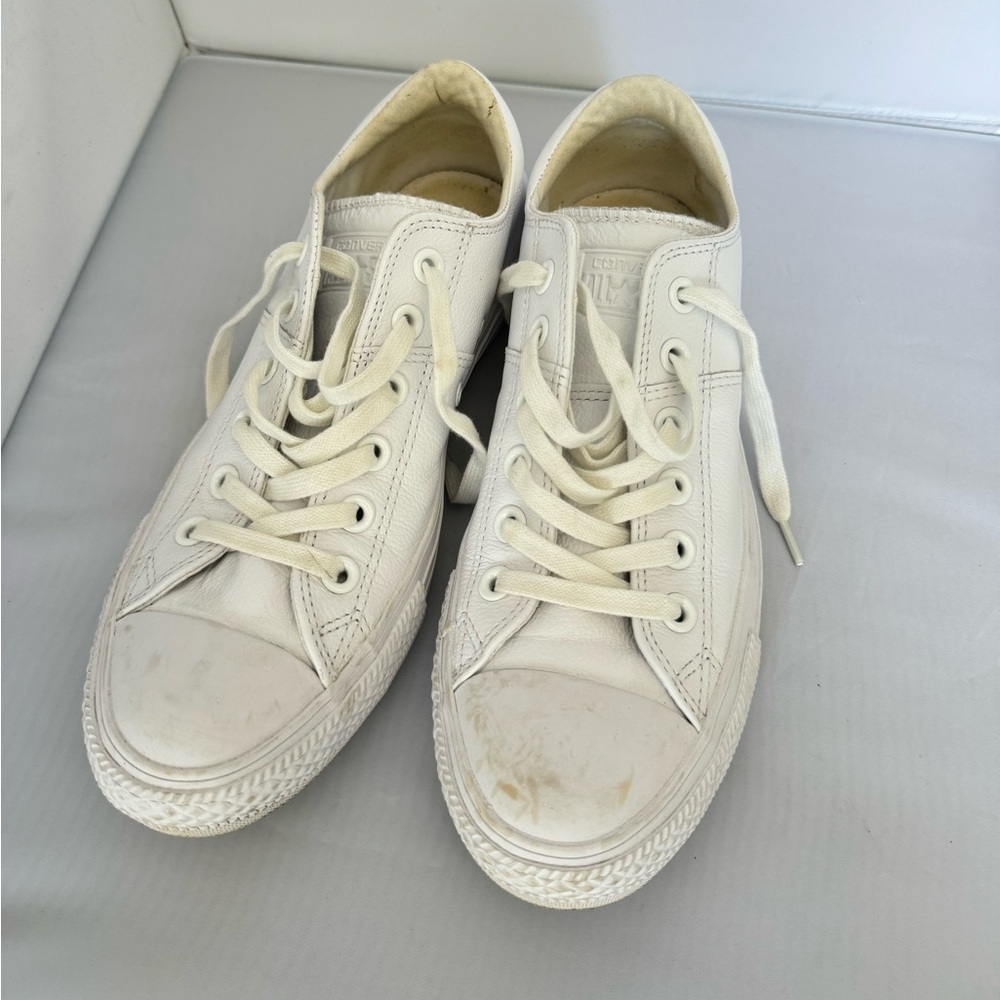 Converse Vintage White Leather Oxford Sneakers 8.5 W
